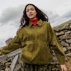 Lucy & Yak Hiezu Corduroy Jacket in Fir Green Size Medium